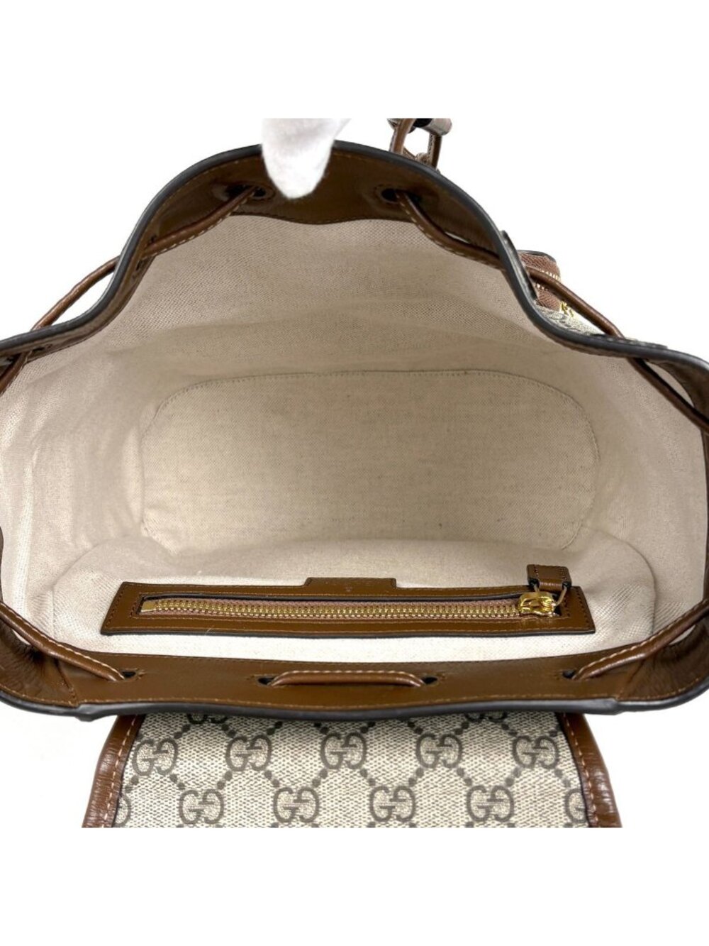 Gucci GG Pattern Backpack Interlocking Supreme Beige Brown - Picture 7 of 7